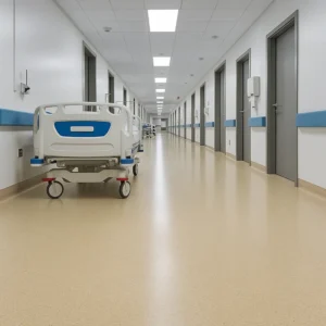 Hospital Vinyl Flooring in Hallway
