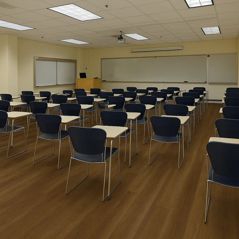 Linoleum Flooring in Classroom