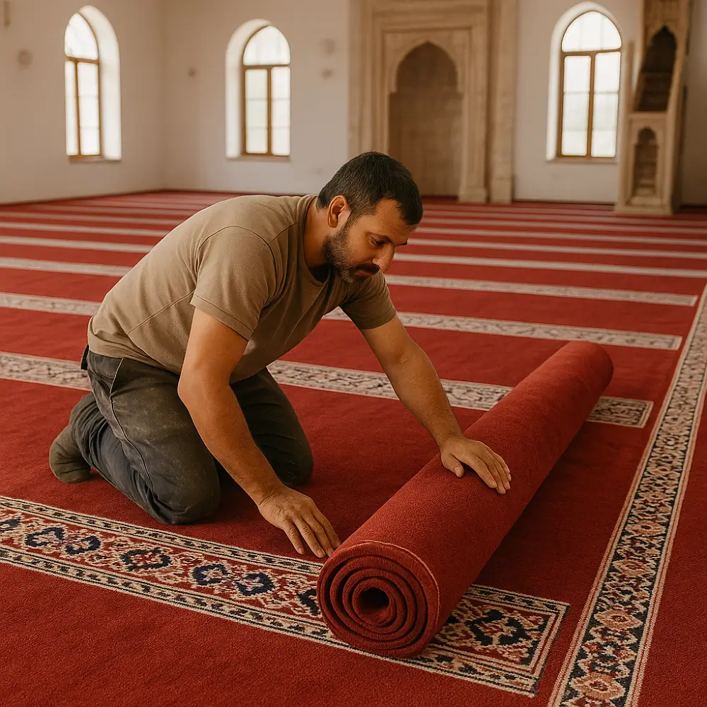Mosque Carpets Installation