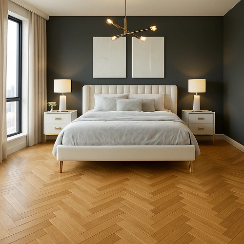 Parquet Flooring in Bedroom