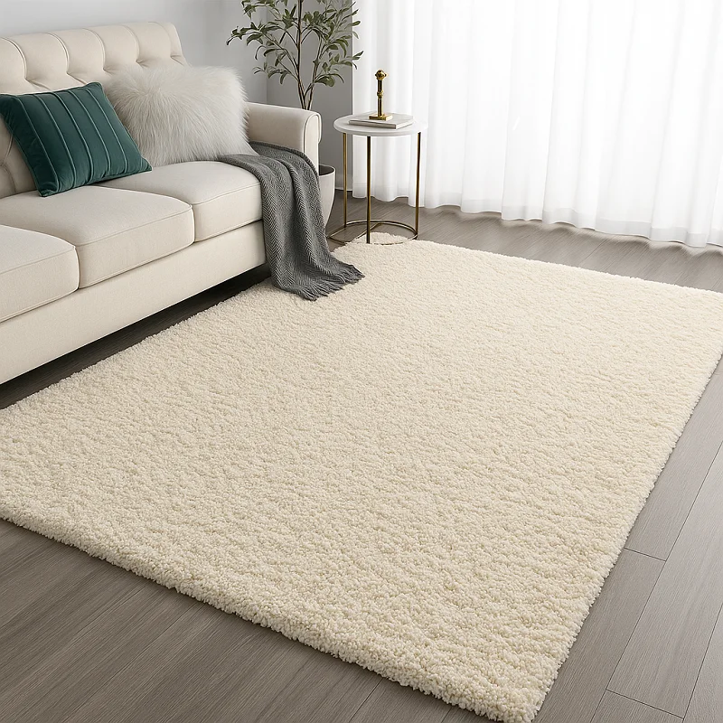 Shaggy carpet in living room