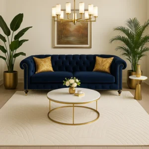 Custom Carpet in Living Room