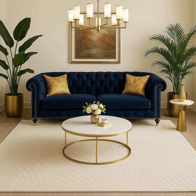 Custom Carpet in Living Room