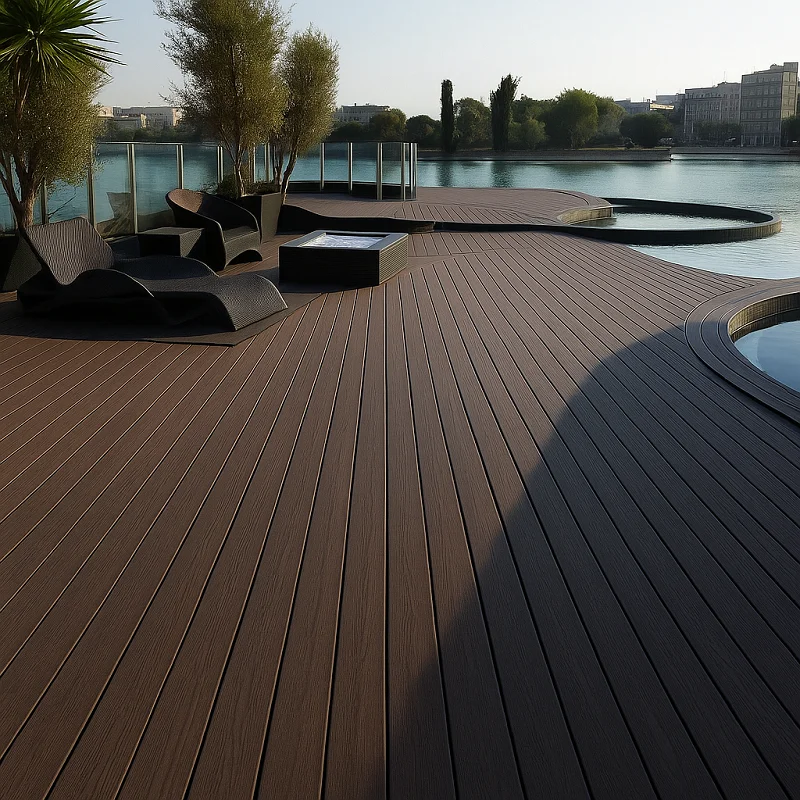 Decking Flooring in Pool Side