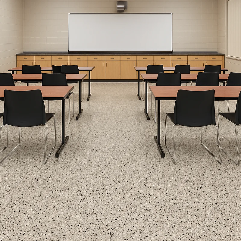 الأرضيات الإيبوكسي في الفصول الدراسية