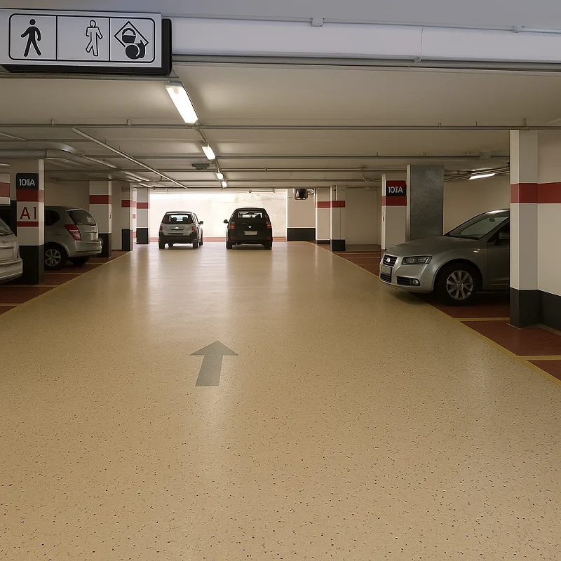 Epoxy Flooring in Office Parking