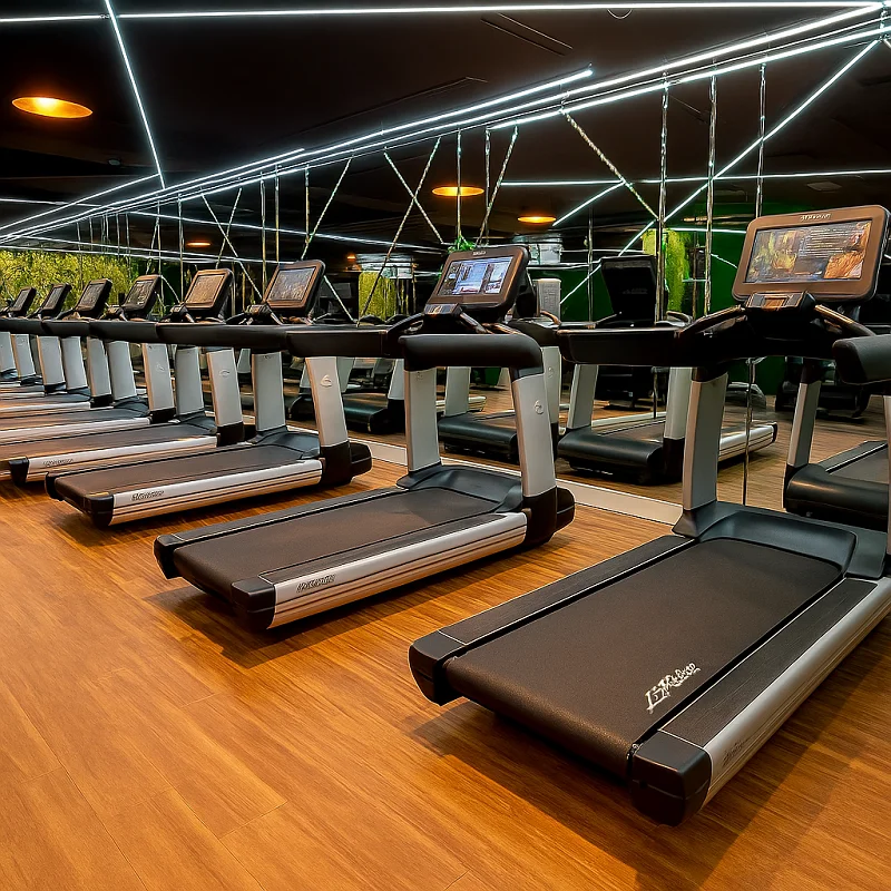 أرضيات الصالات الرياضية في منطقة التمارين القلبية