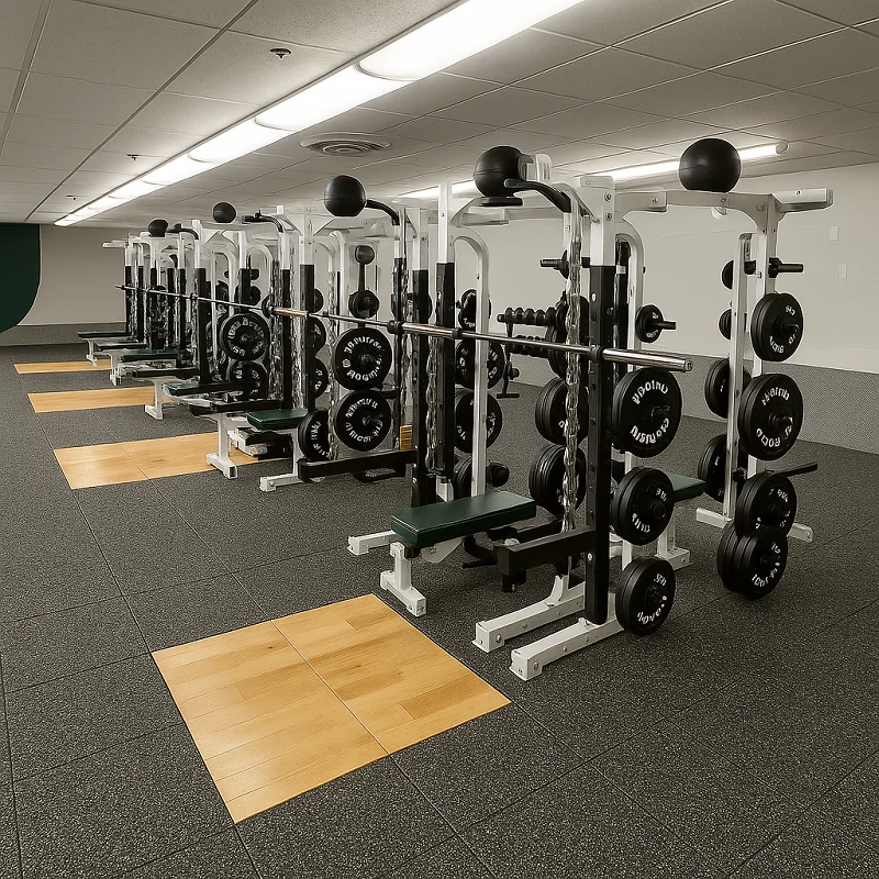 Gym Flooring in Weight Room