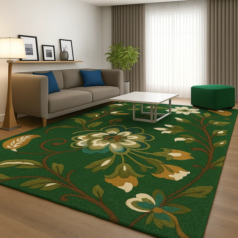 Hand Tufted Rug in Living Room