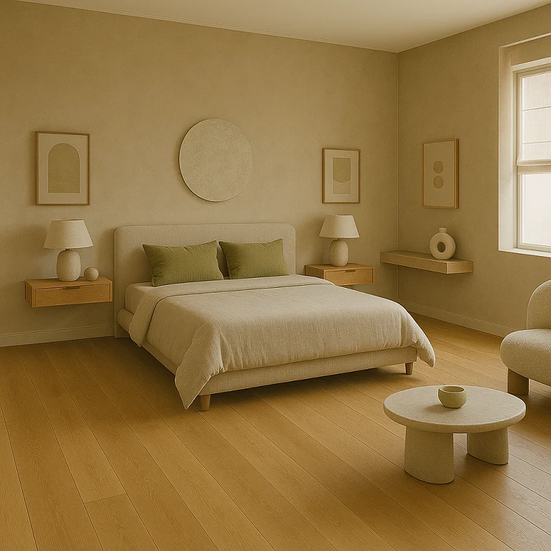 الأرضيات الخشبية في غرفة النوم