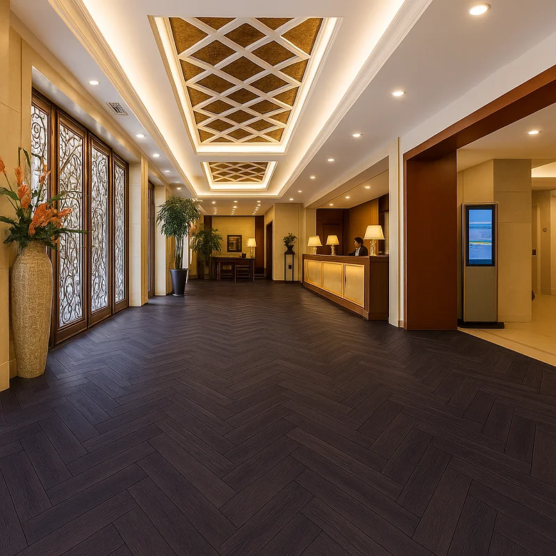 Herringbone Flooring In Hotel
