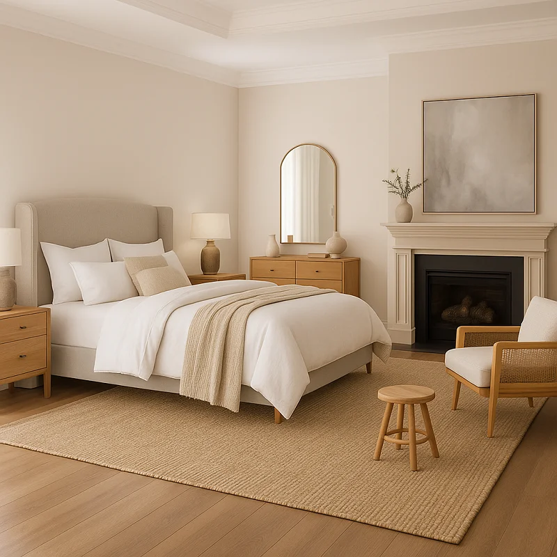 سجاد الجوت في غرفة النوم