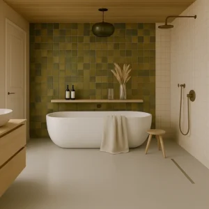الأرضيات الراتنجية Resin Flooring in Bathroom