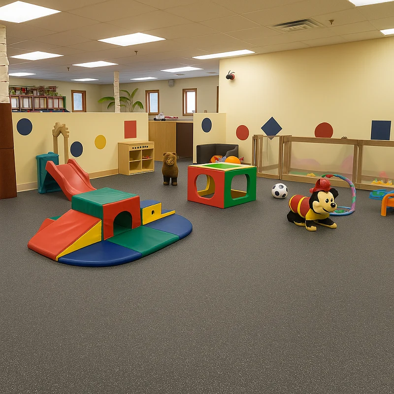Rubber Flooring in School Playground