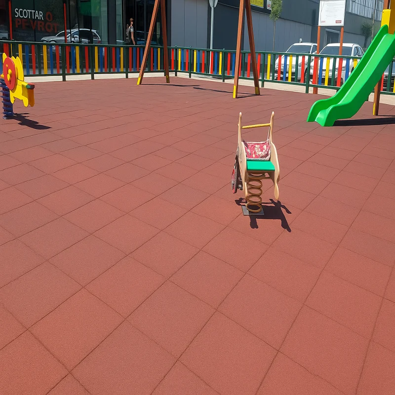 Rubber Tiles in Playground