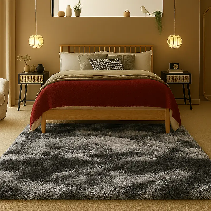 Shaggy Rugs in Bedroom