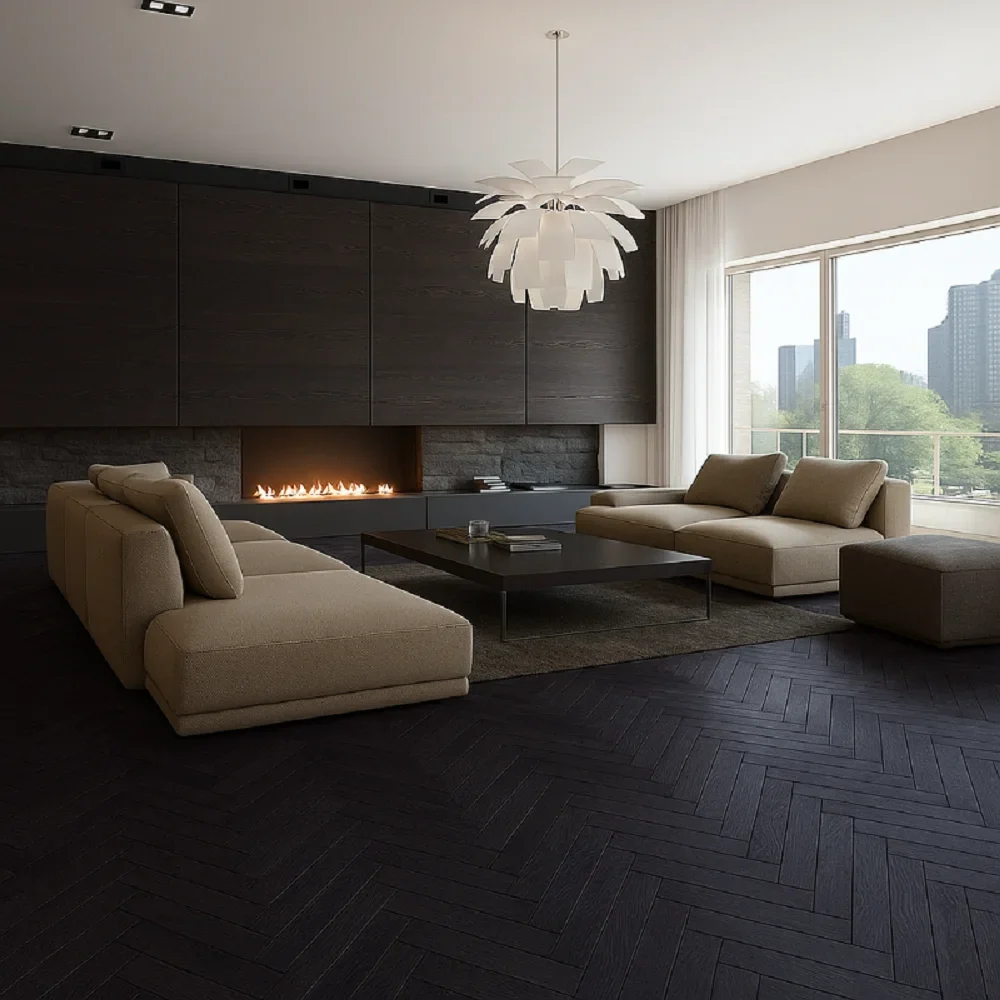 Parquet Flooring in Modern Living Room