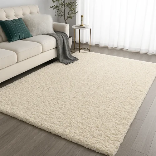 Shaggy carpet in living room