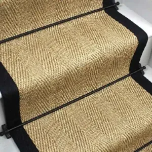 Honey-Herringbone-Sisal-Stair-Runner-on-stairs