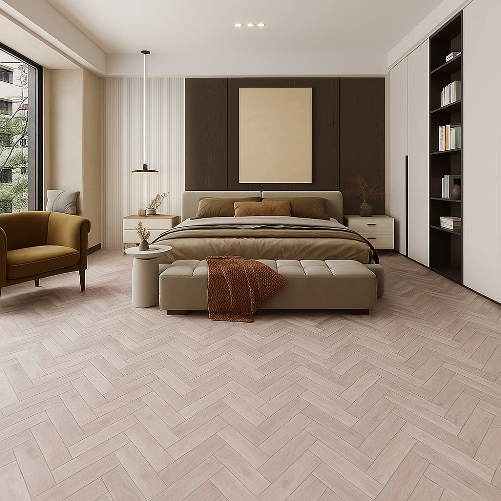 Parquet Flooring in modern bedroom A9