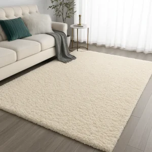 Shaggy carpet in living room