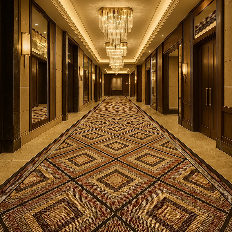 Custom Carpet in Hotel Hallway