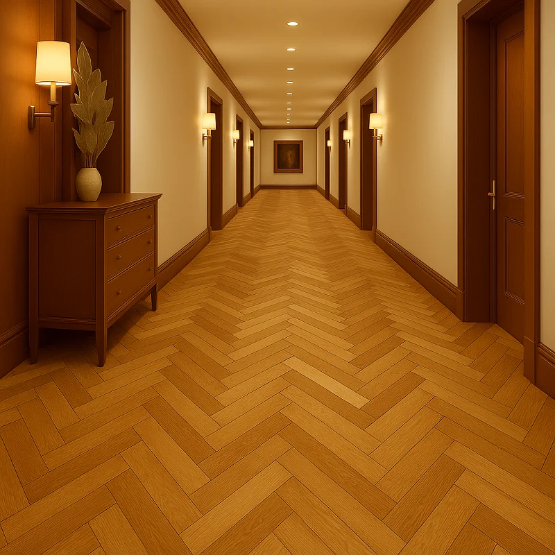 Herringbone Flooring in Hallway