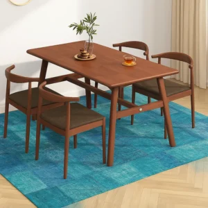 Patch Work Rug in Dining Room