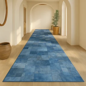 Patch Work Rug in hallway