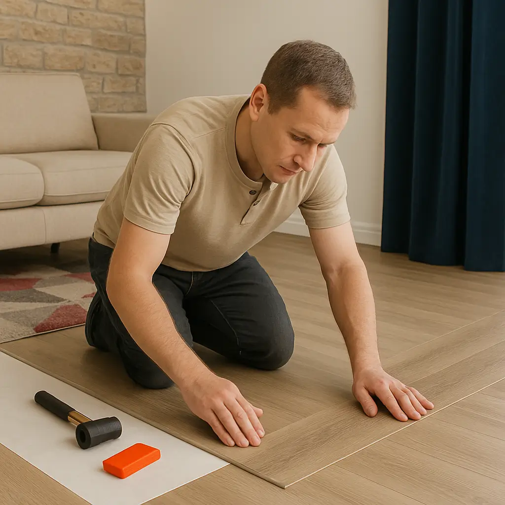Residential flooring installation