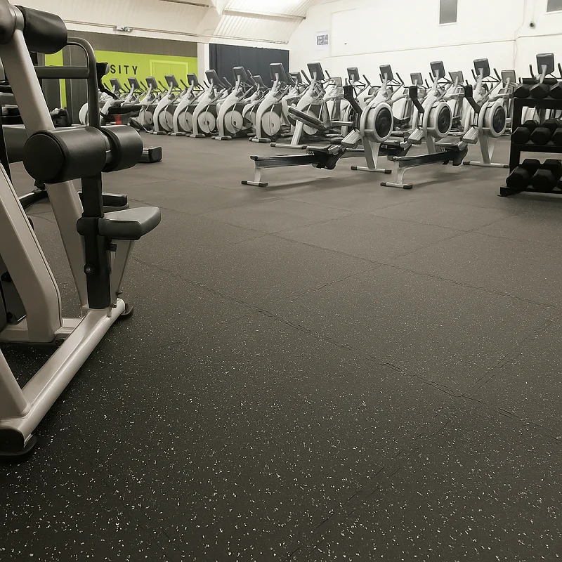 Rubber Flooring in Gym
