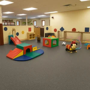 Rubber Flooring in School Playground