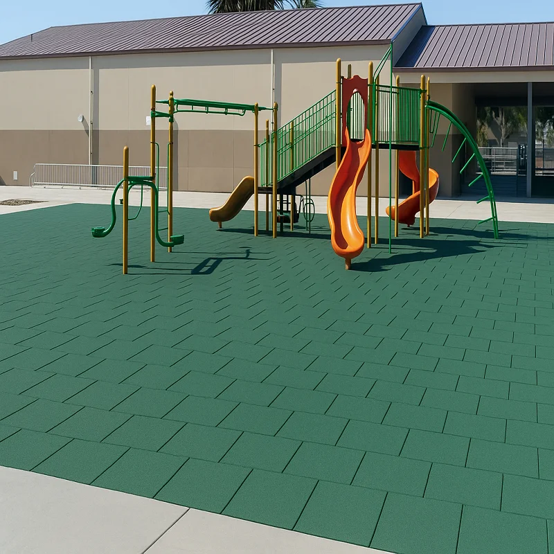 Rubber Tiles in Playground