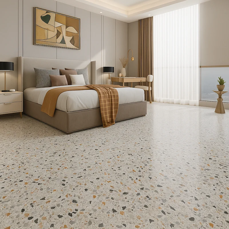 Terrazzo Flooring in Bedroom