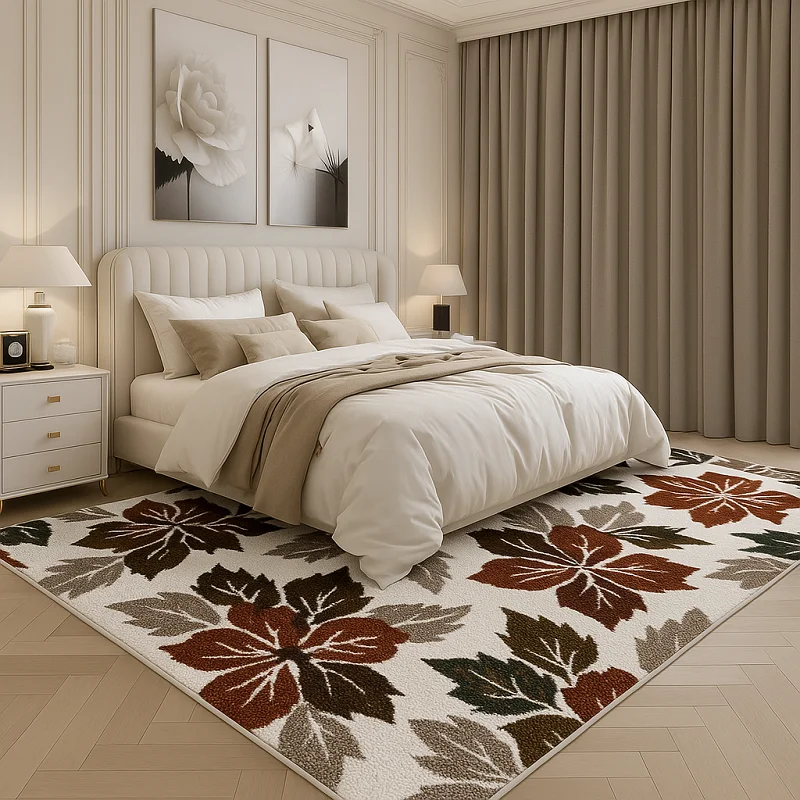 Hand Tufted Carpet in Bedroom
