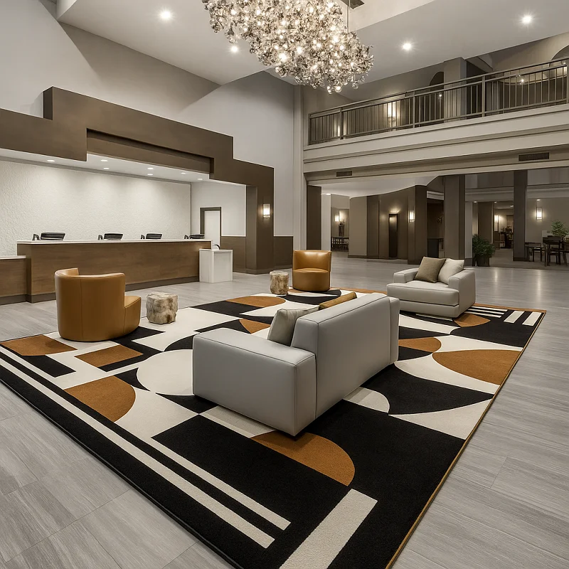 Hand Tufted Carpet in Hotel
