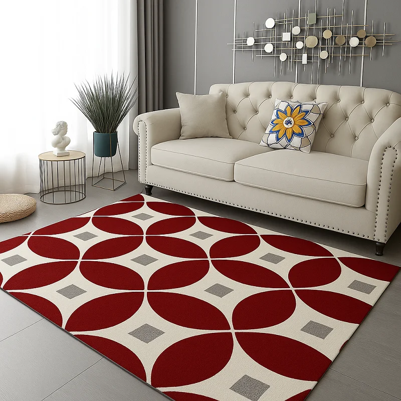 Hand Tufted Carpet in Living Room
