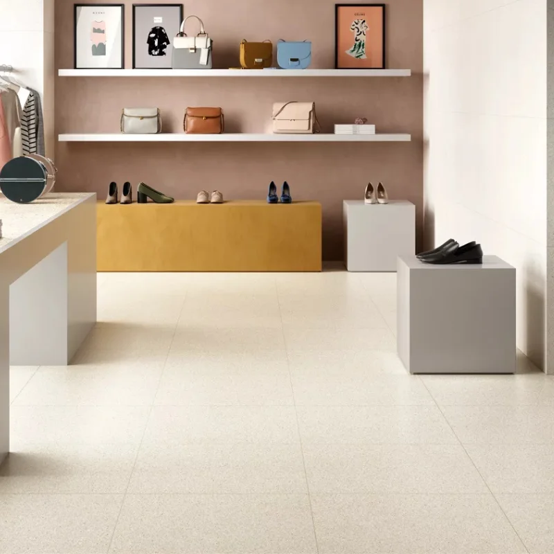 Beige Flooring in Retail Spaces