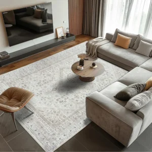 Beige carpets in living room
