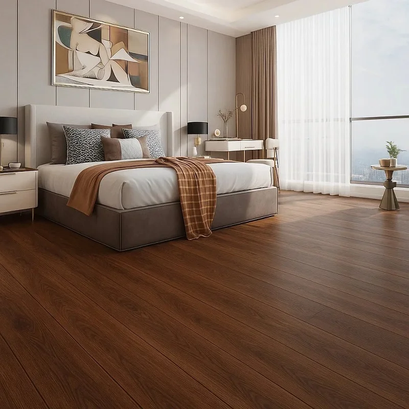 Brown Flooring in Bedroom