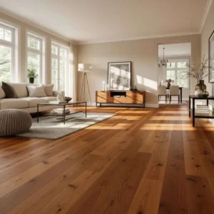 Brown Flooring in Living Room
