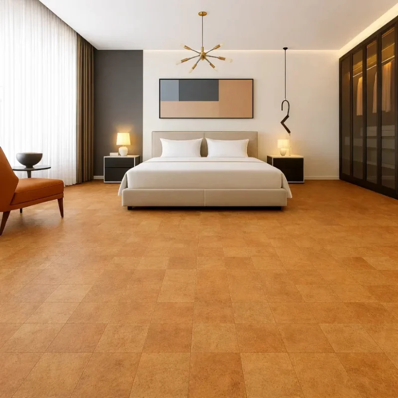 Cork Flooring in Bedroom