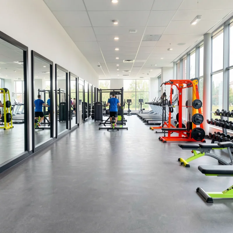 Grey Flooring in Fitness Centers