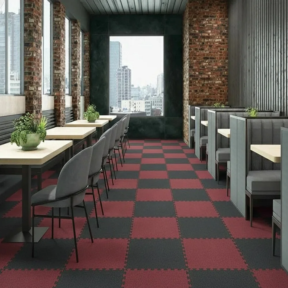 Interlocking Rubber Floor Tiles for Commercial Floors