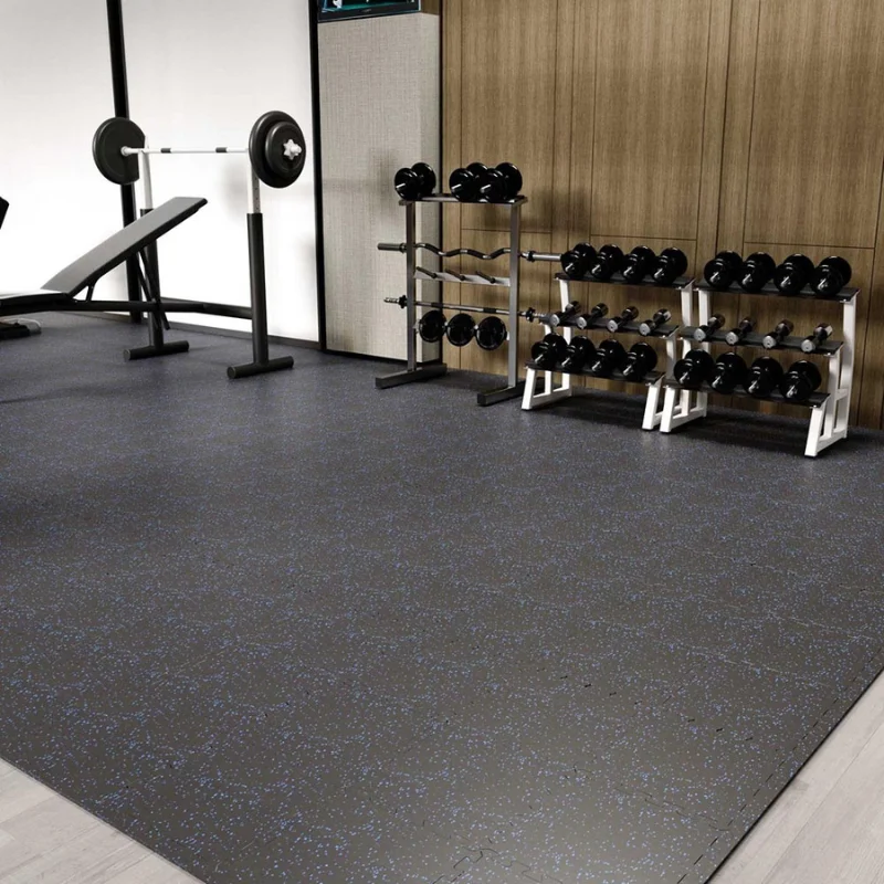 Interlocking Rubber Floor Tiles in Fitness Rooms