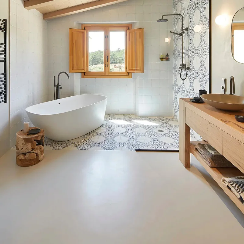 Micro Cement Flooring in Bathrooms
