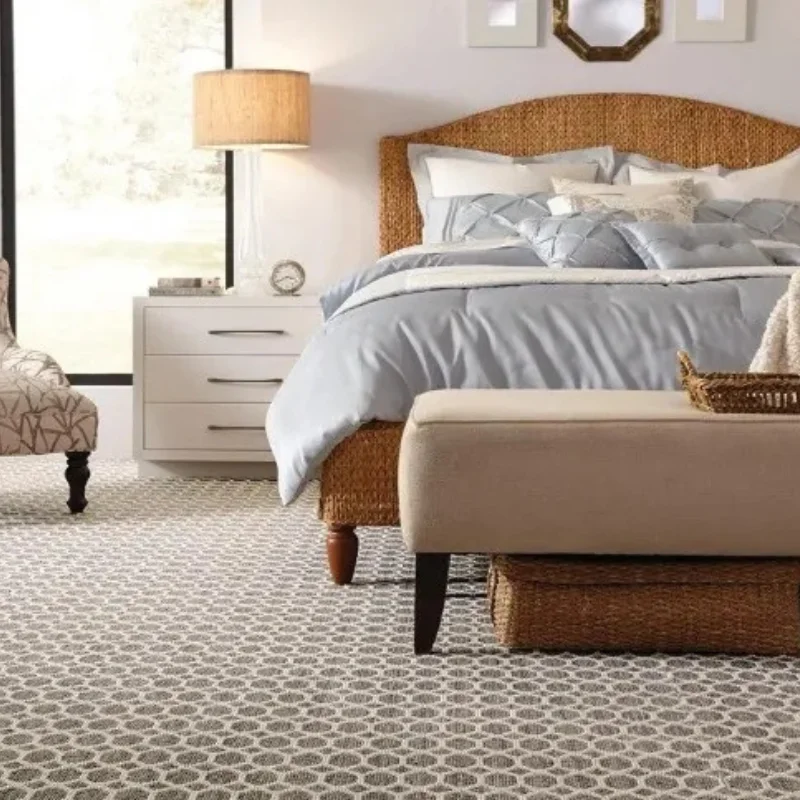 Patterned Carpet in Bedroom
