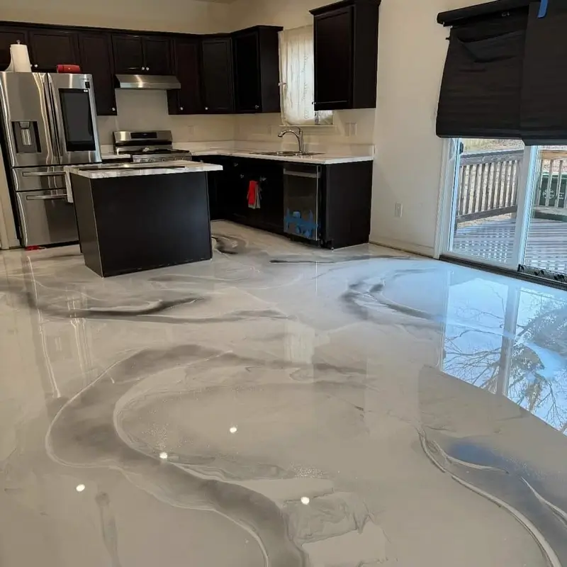 Residential Metallic Epoxy Flooring