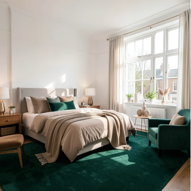 Velvet Carpet in Bedroom