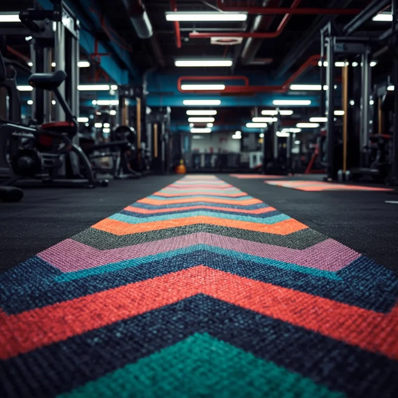 Zig Zag Mats in Gyms Areas
